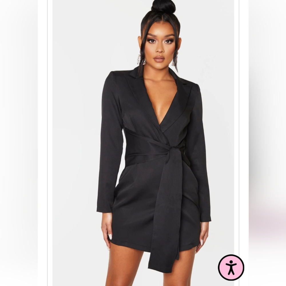 Pretty little thing sexy black wrap dress